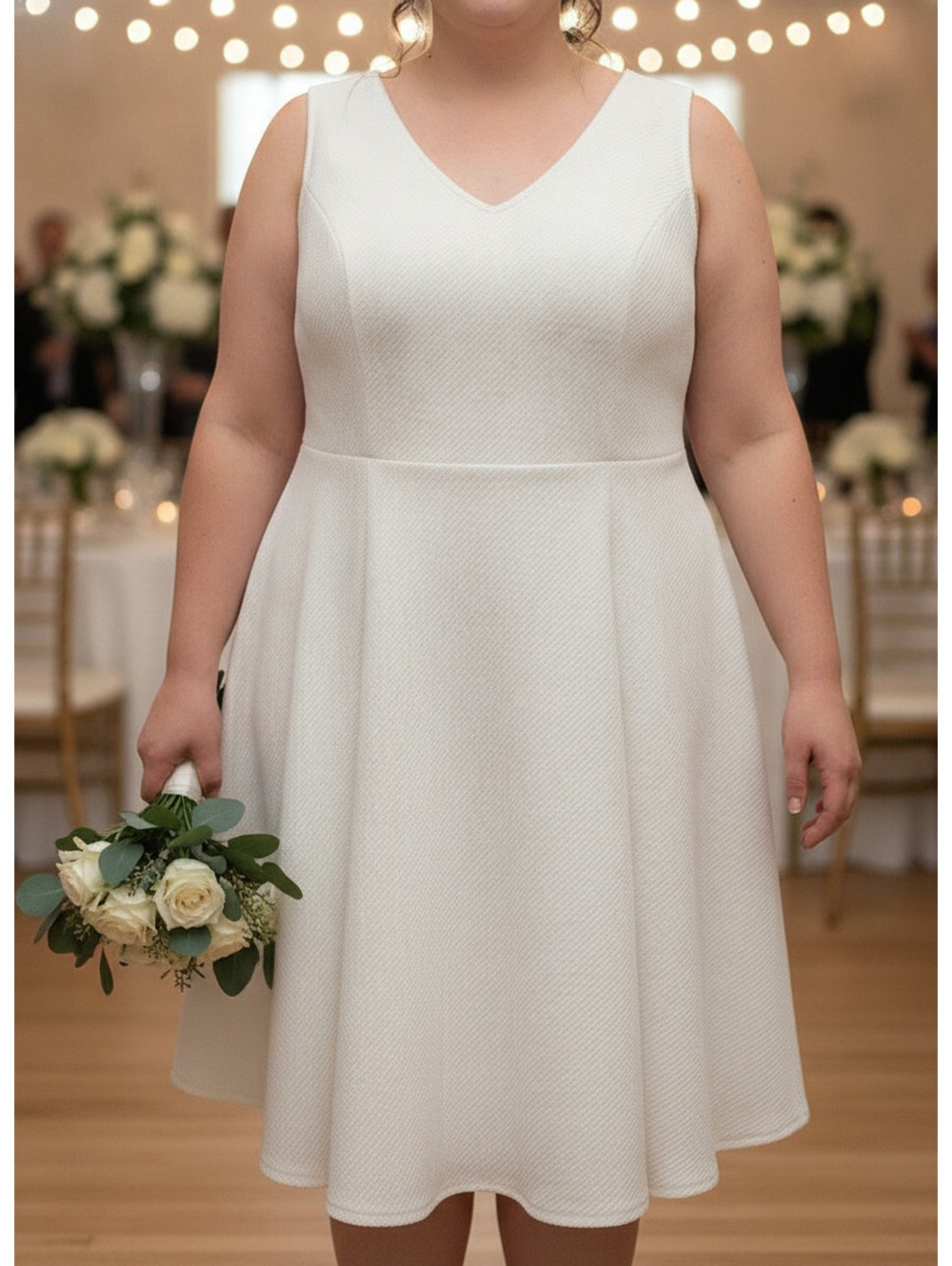 NWT | Torrid | 14 | Ivory Textured Skater Dress Sleeveless Fit & Flare